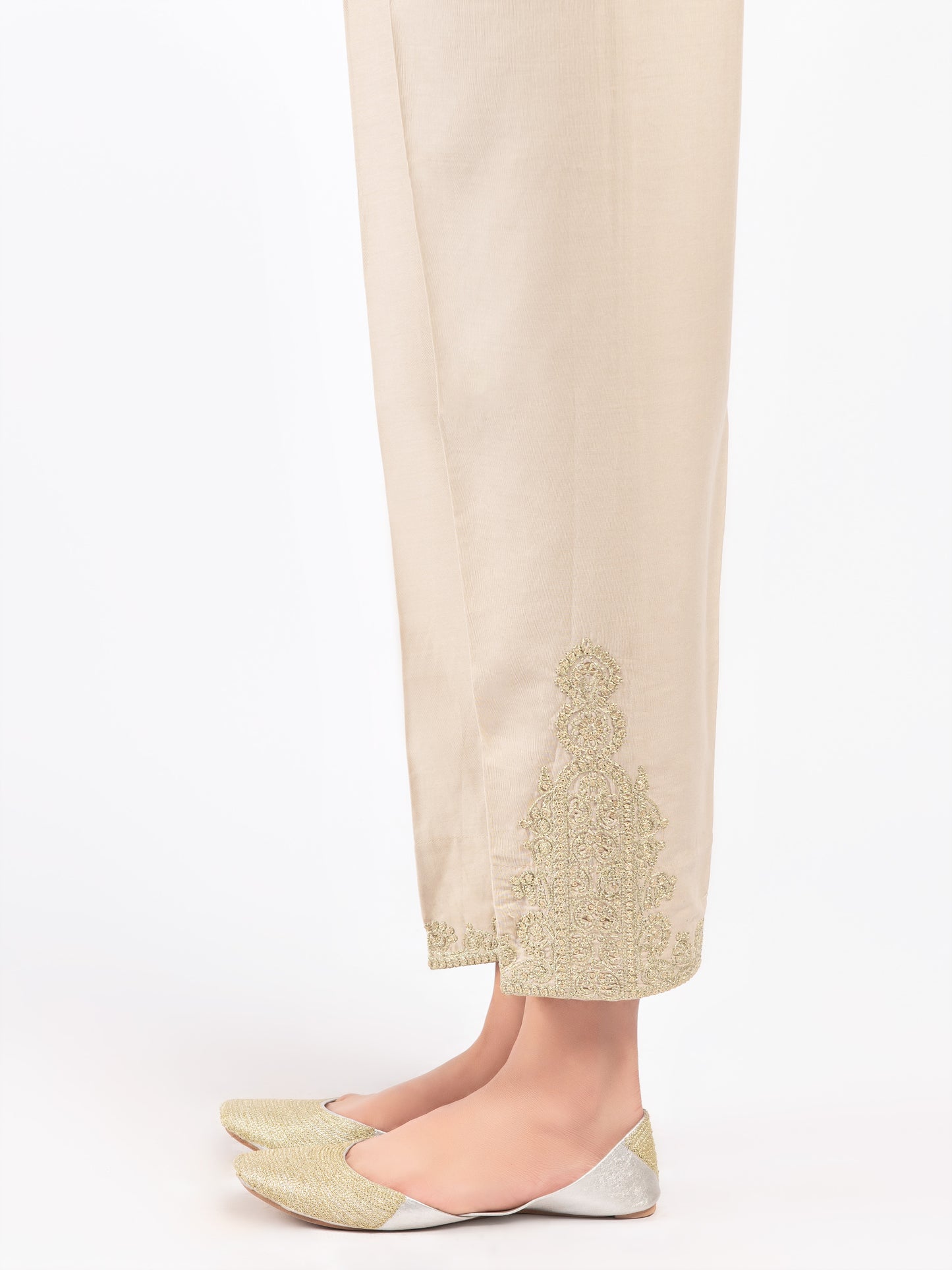 Embellished Winter Cotton Trousers