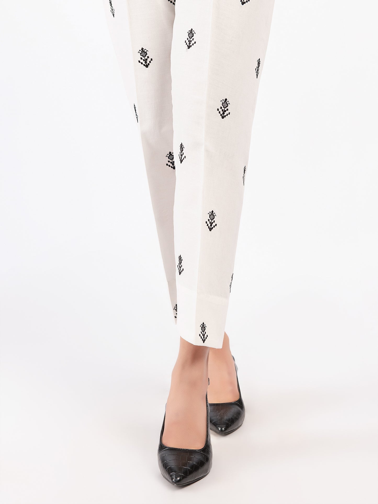 Embroidered Winter Cotton Trousers