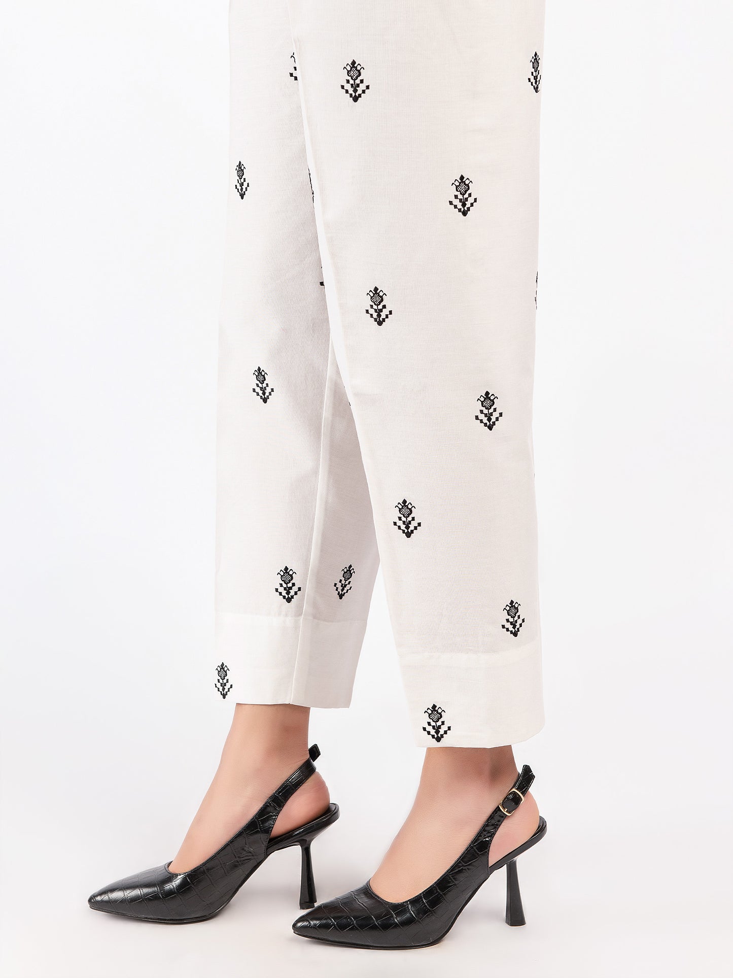 Embroidered Winter Cotton Trousers