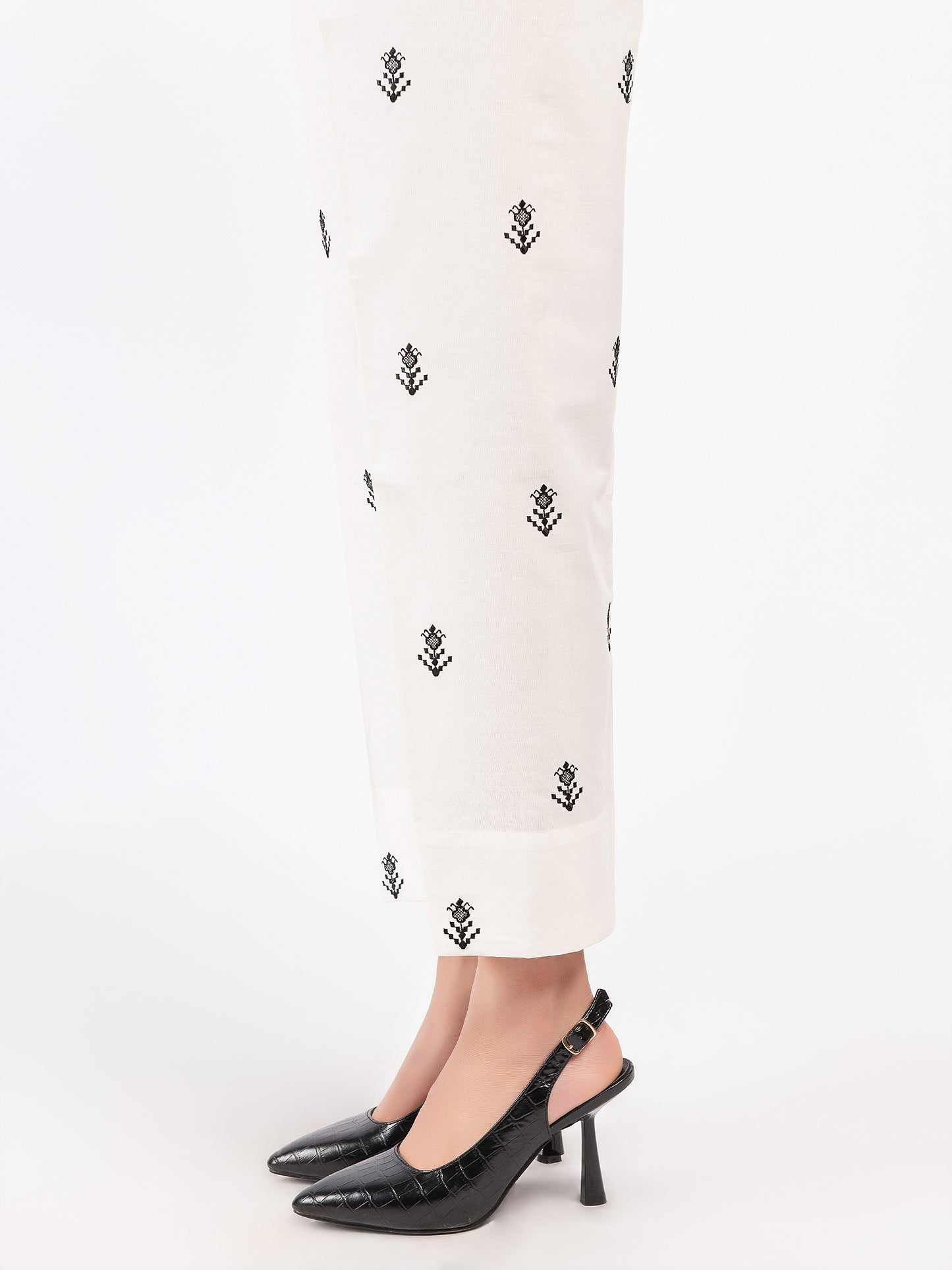 Embroidered Winter Cotton Trousers
