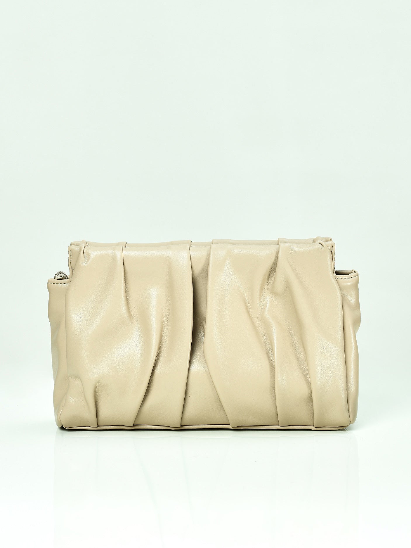 Glossy Pleated Clutch