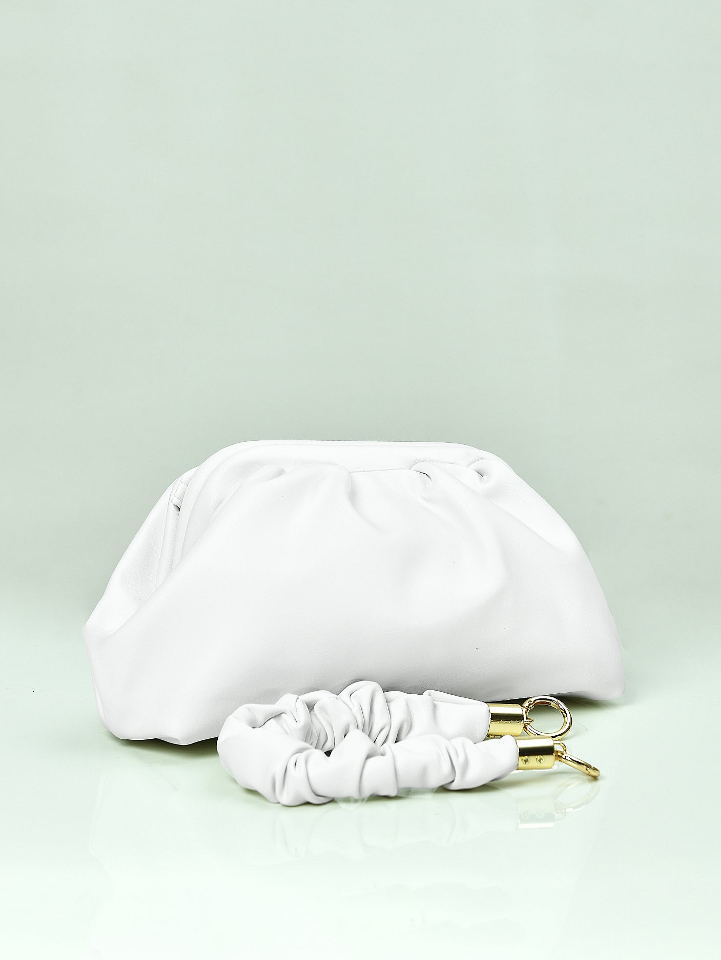 Pleated Clasp Clutch