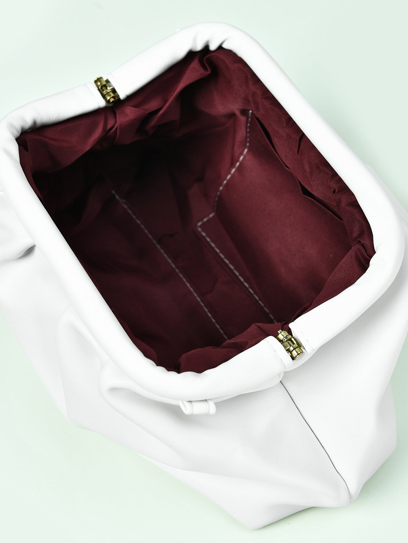 Pleated Clasp Clutch