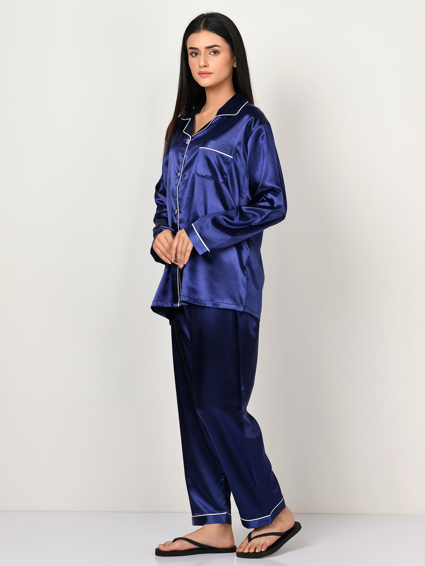 Silk Sleep Suit - Blue
