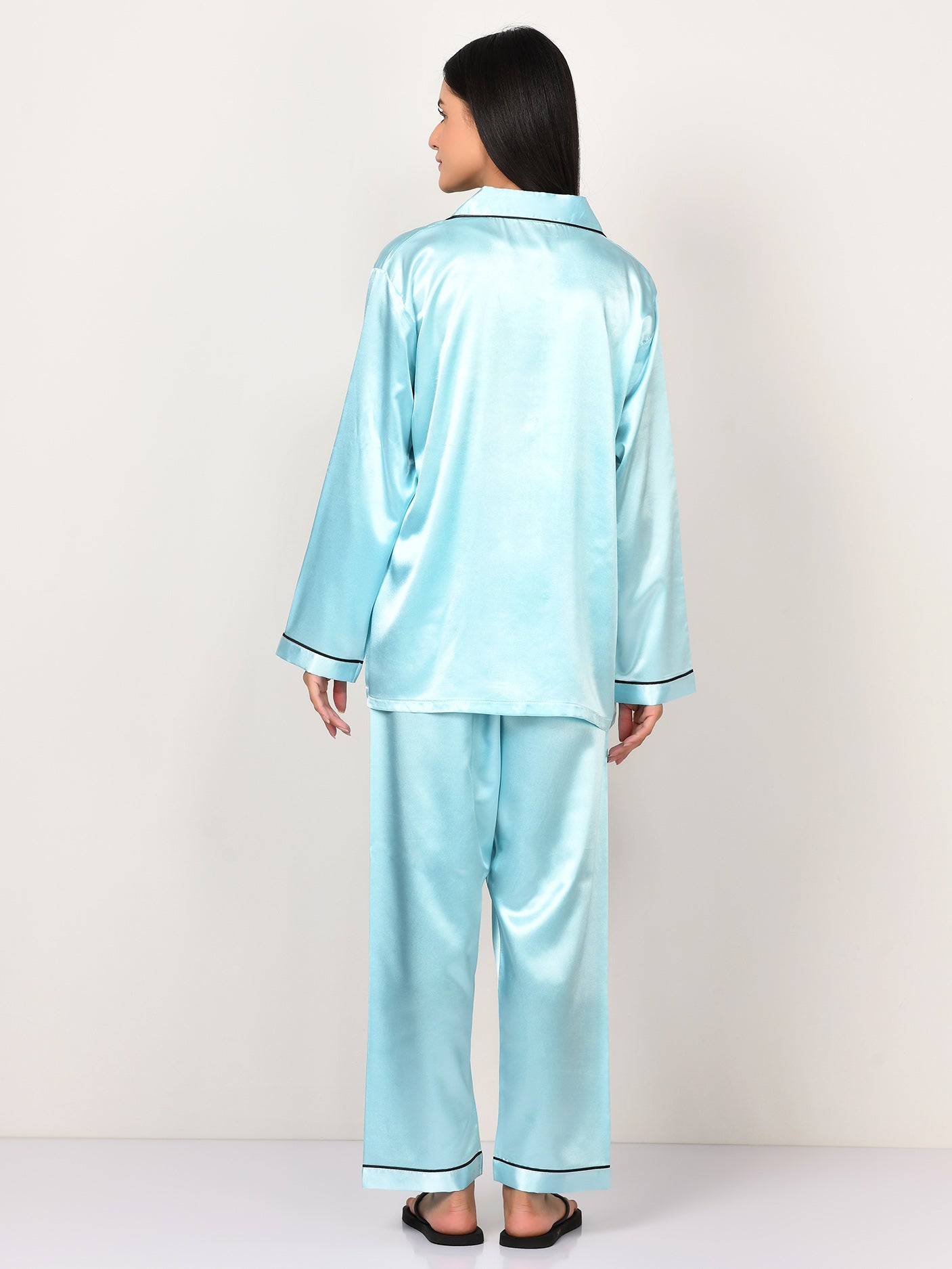 Silk Sleep Suit - Ferozi