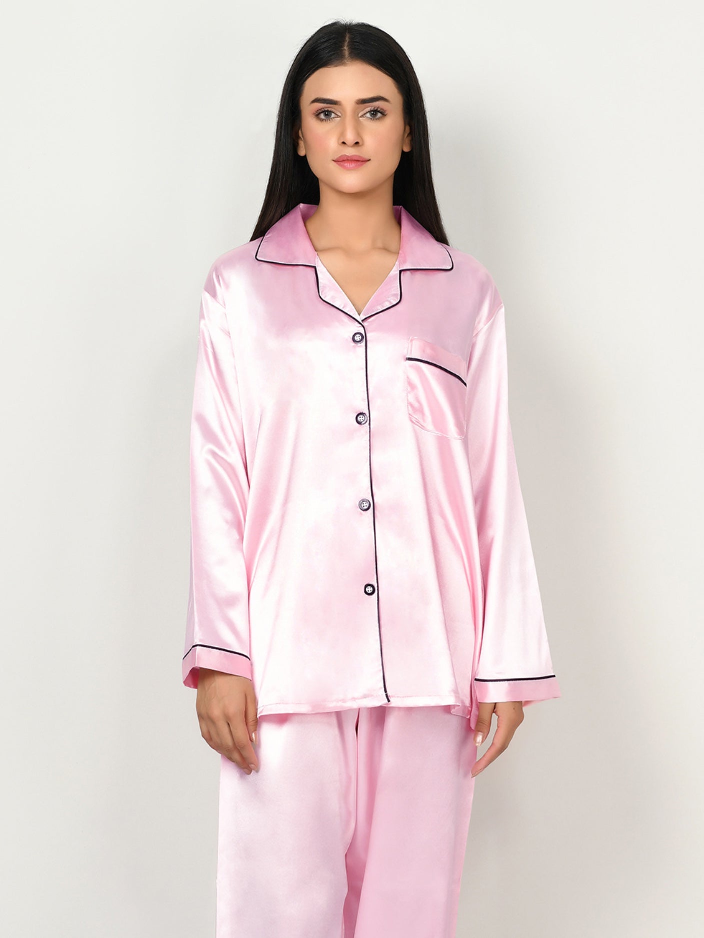 Silk Sleep Suit - Pink