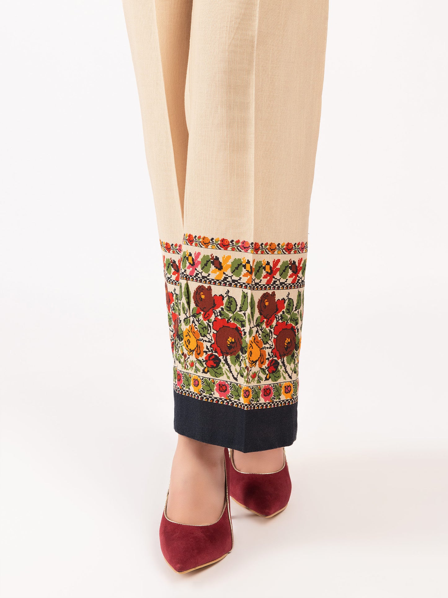 Printed Khaddar Trousers