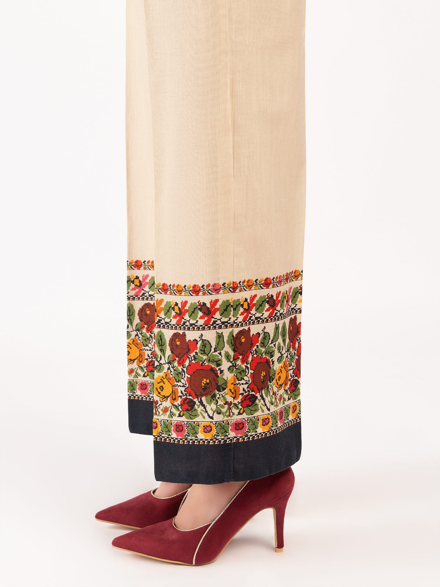 Printed Khaddar Trousers