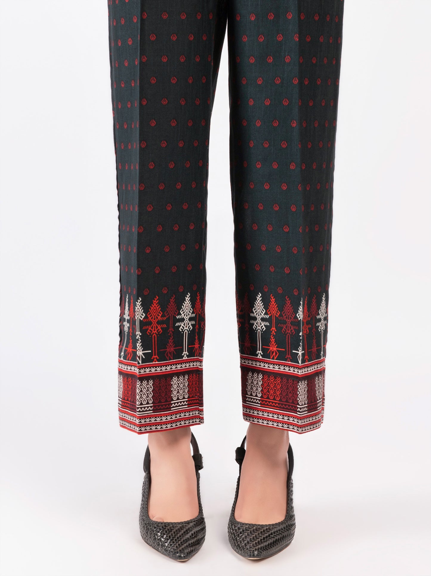 Printed Khaddar Trousers