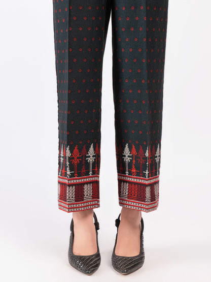 Printed Khaddar Trousers