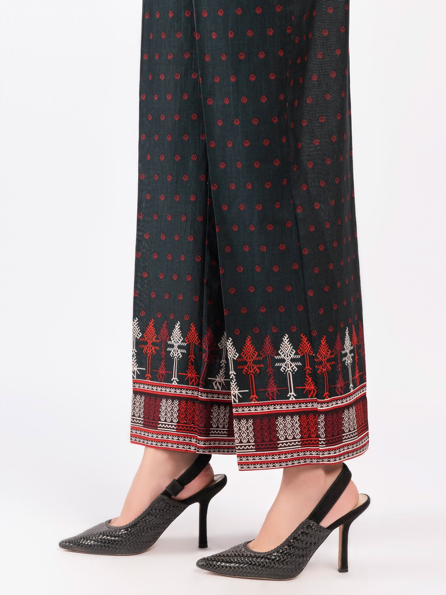 Printed Khaddar Trousers