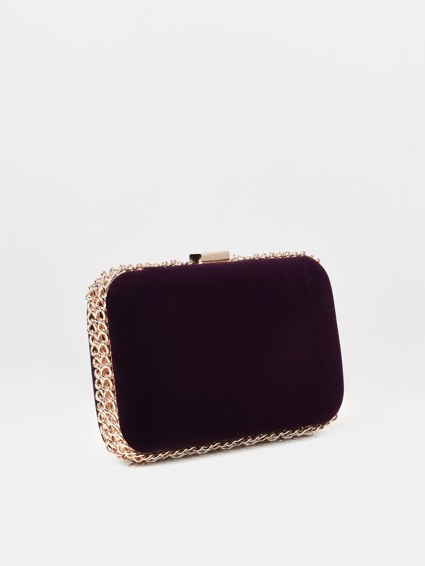Chained Velvet Clutch