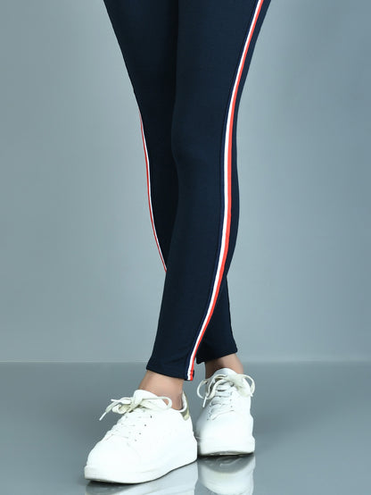 Dual Tone  Striped Tights