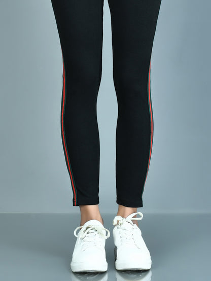 Dual Tone  Striped Tights