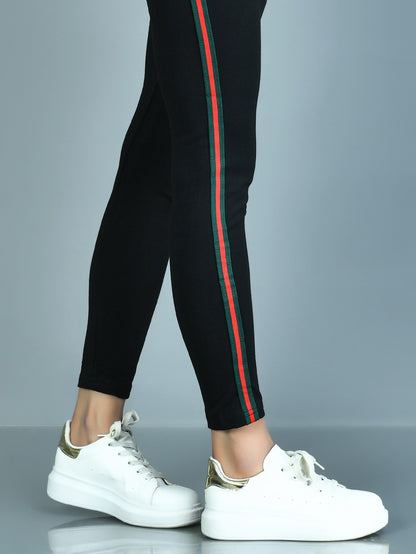 Dual Tone  Striped Tights