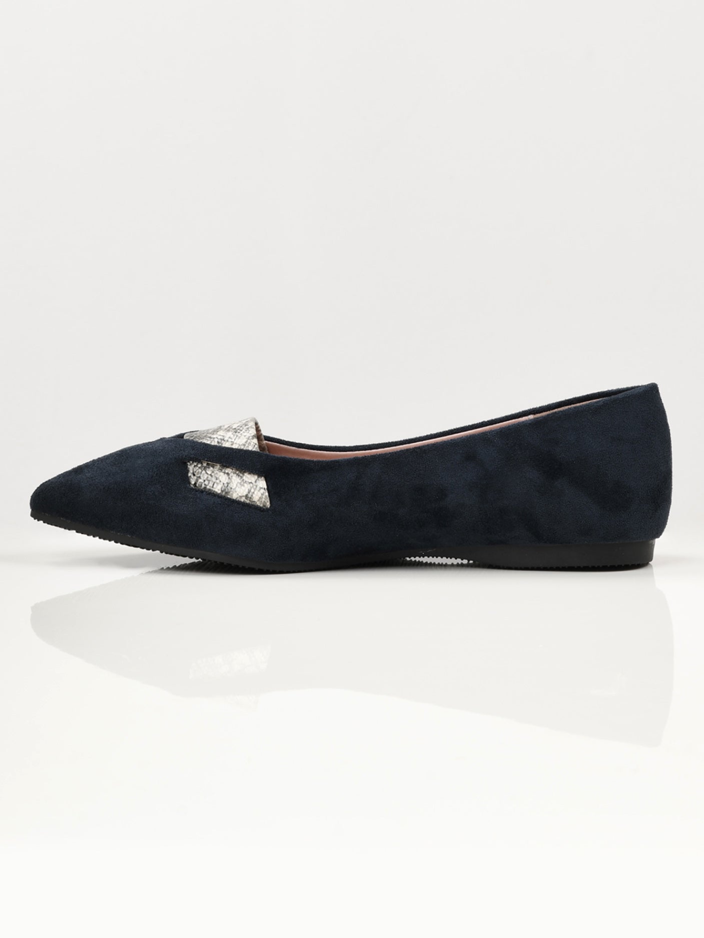Printed Stripe Shoes - Navy Blue