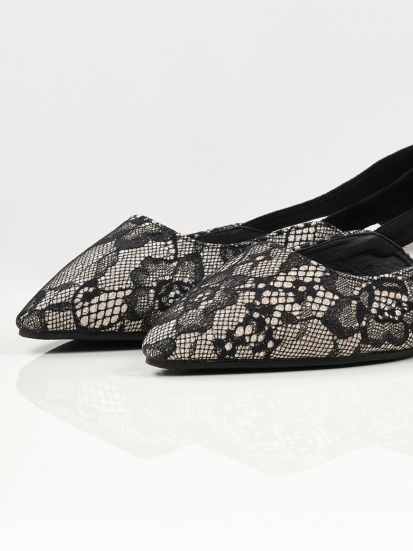 Shimmer Net Shoes - Black