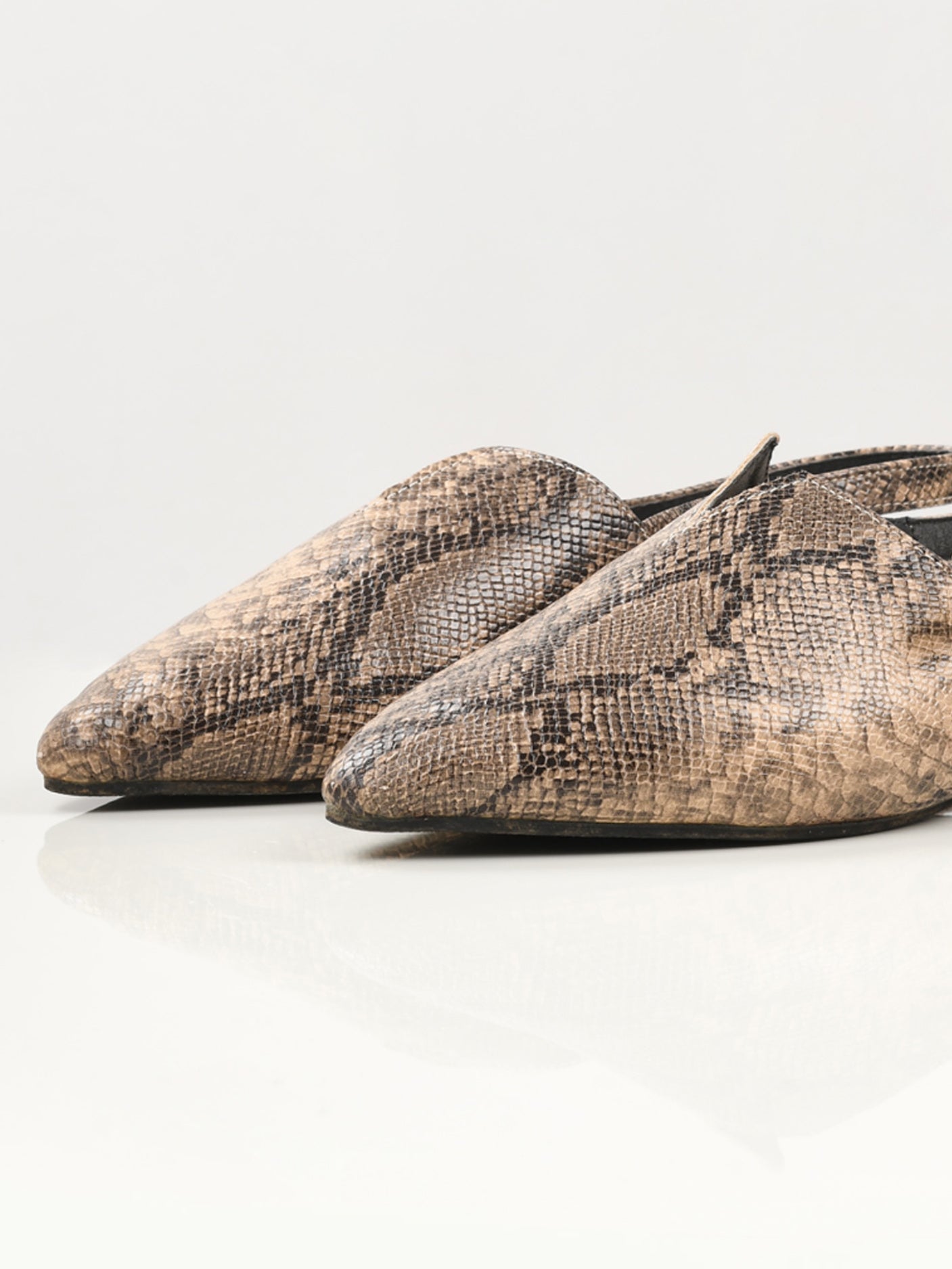 Snake Print Shoes - Skin