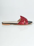textured-flat-sandals---red