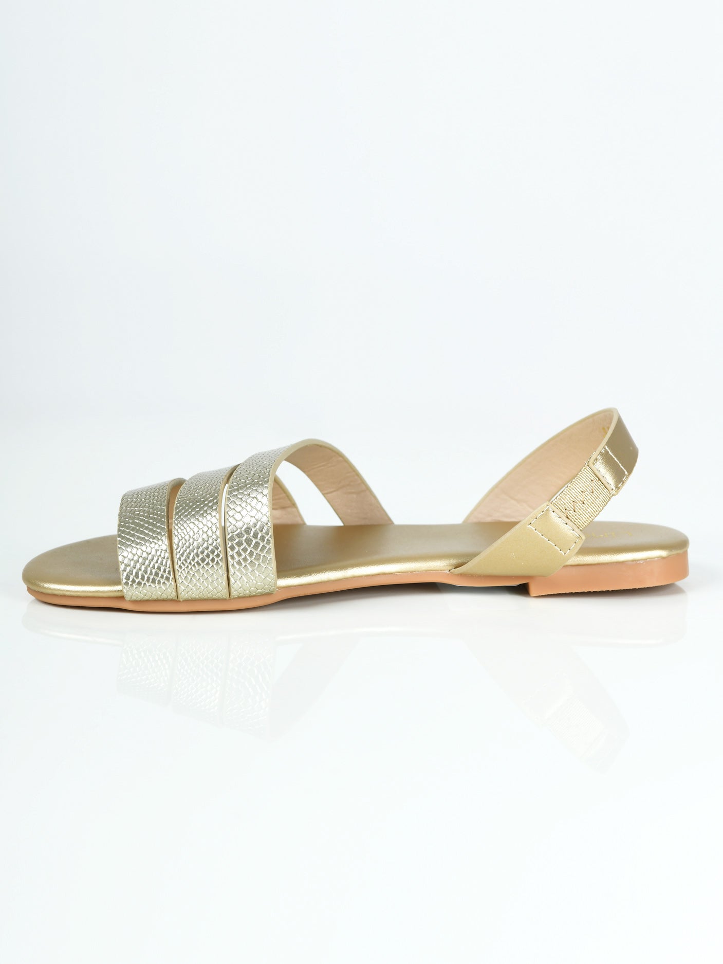 Textured Sandals - Golden
