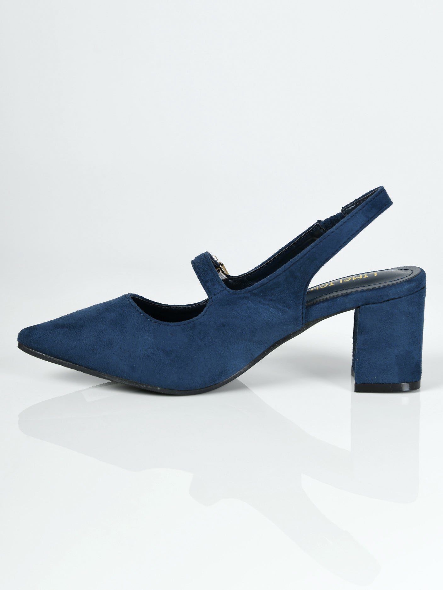 Pointed Suede Heels -Blue