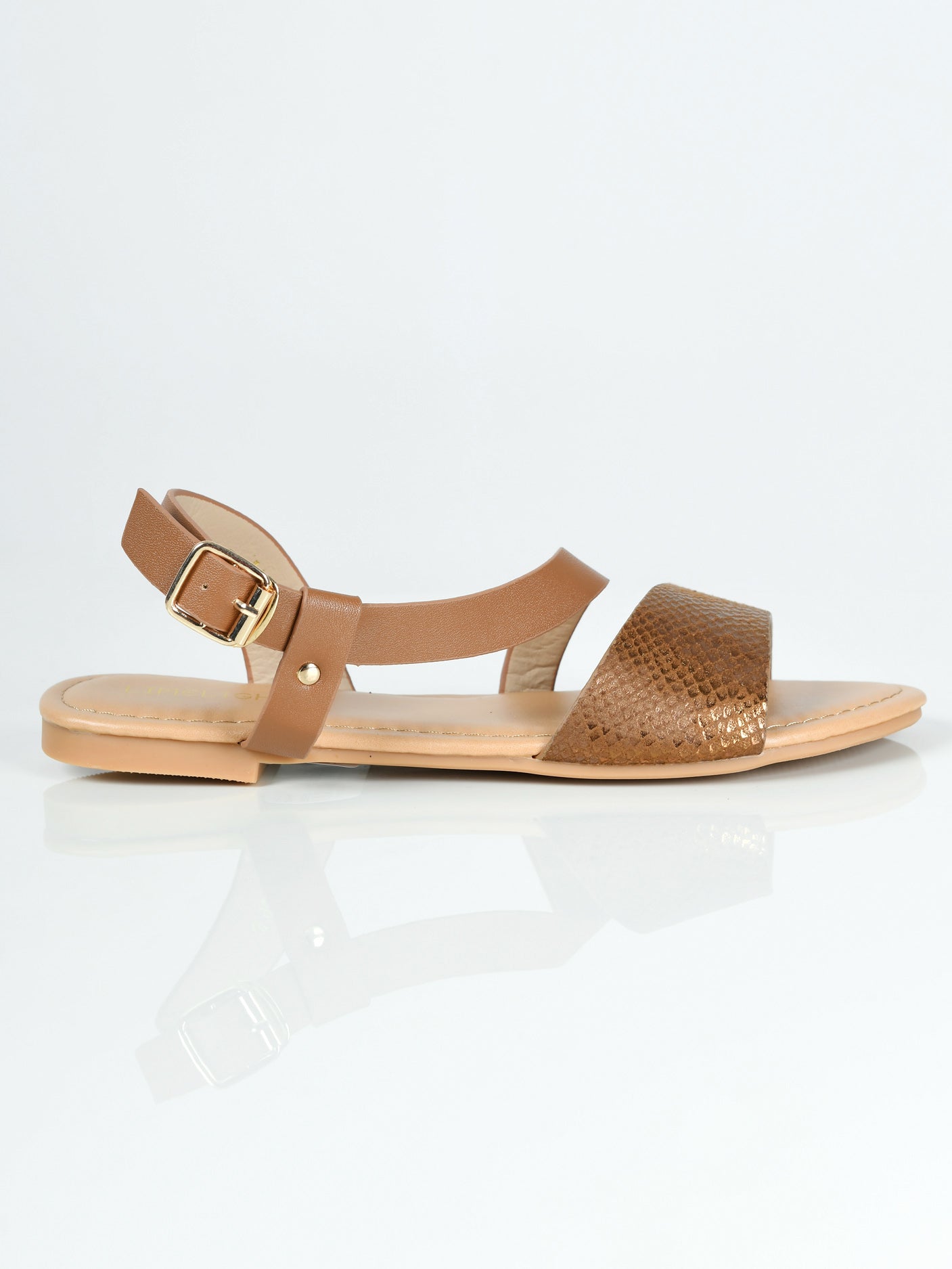 Textured Sandals - Brown