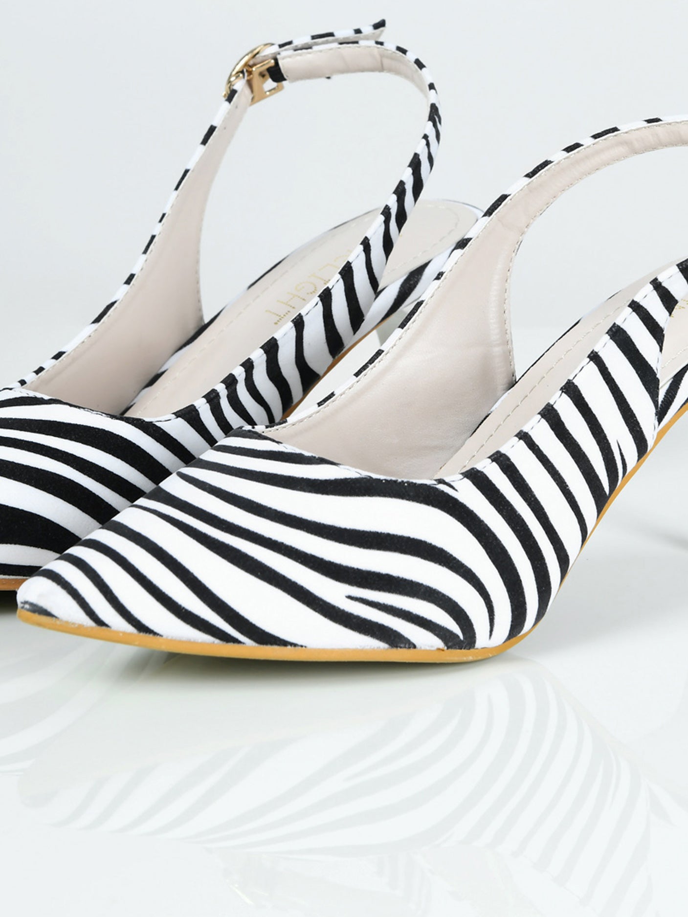 Zebra Print Heels - Black and White