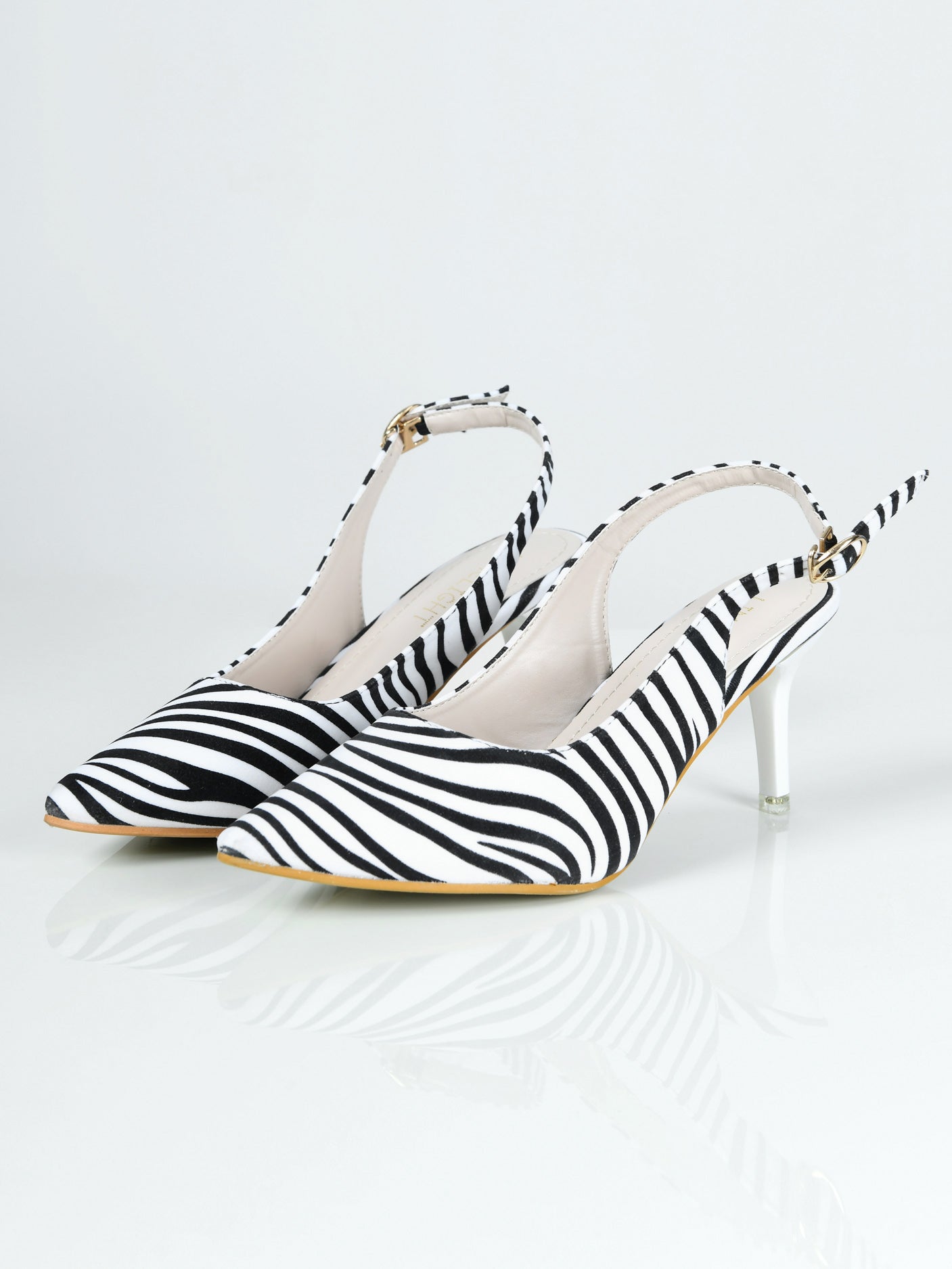 Zebra Print Heels - Black and White
