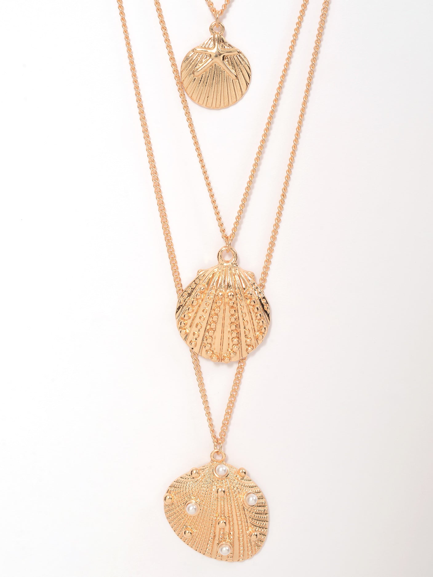 Layered Seashell Necklace – Limelightpk
