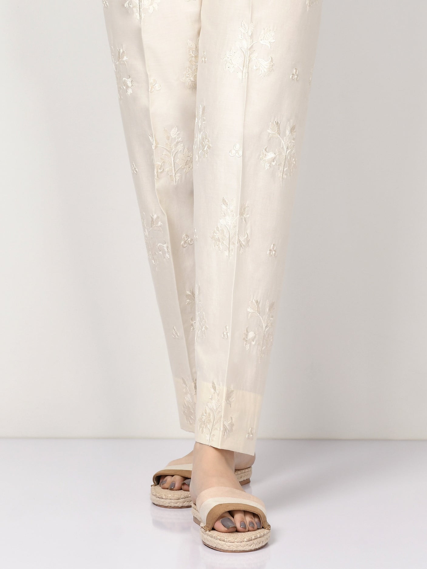 Embroidered Winter Cotton Trouser