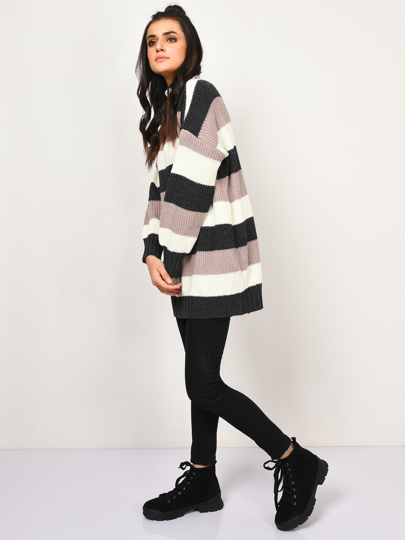 Long Striped Sweater