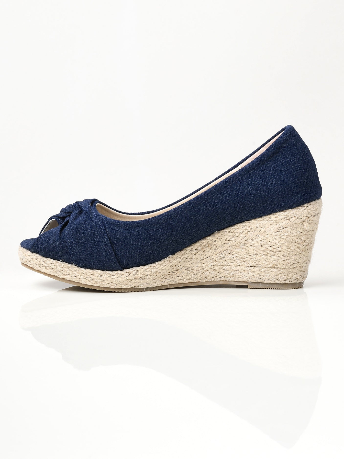 Knotted Weave Wedges - Blue