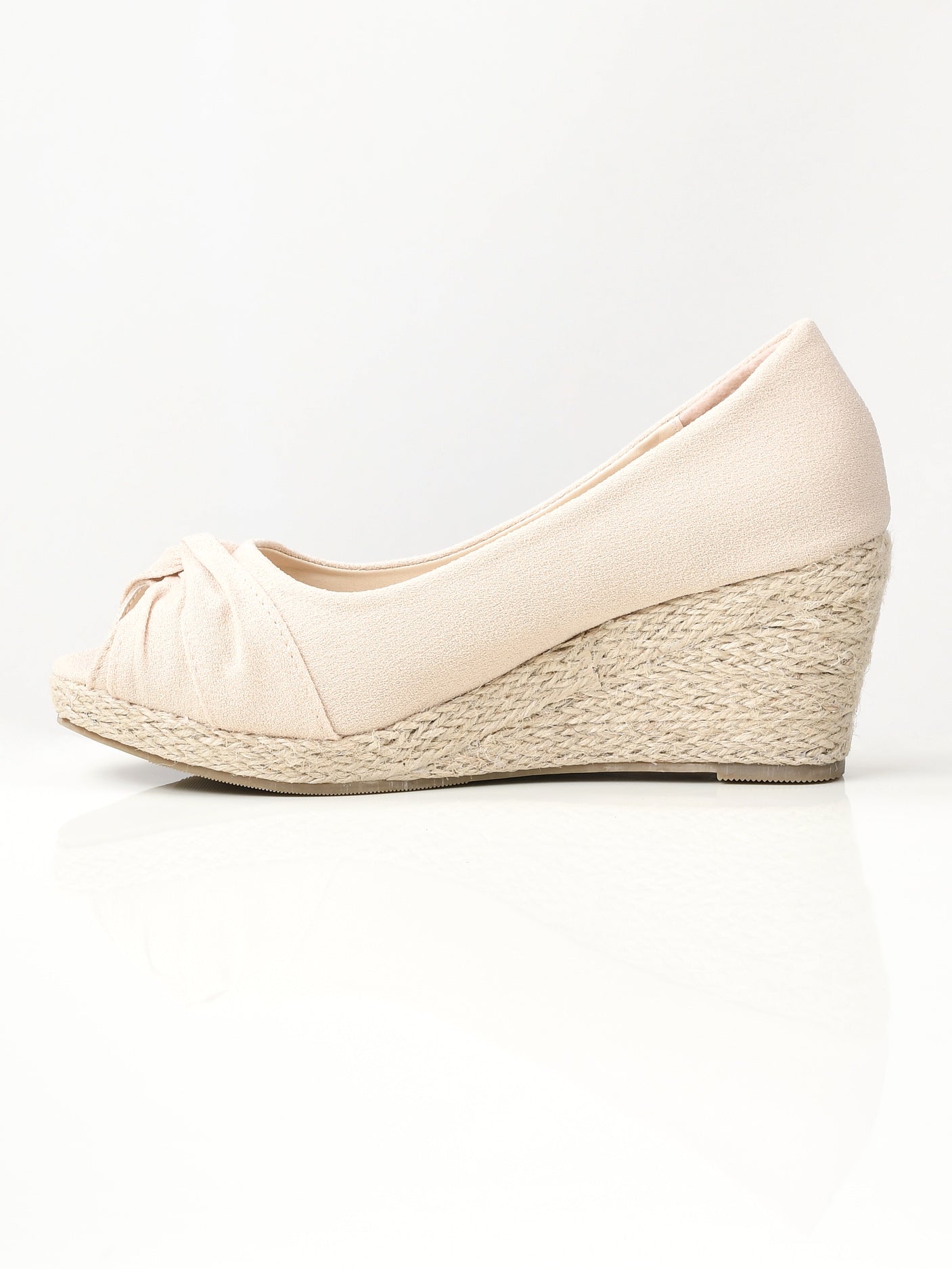 Knotted Weave Wedges - Cream