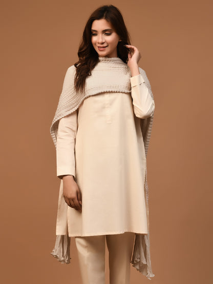 Crushed Dupatta - Light Pink