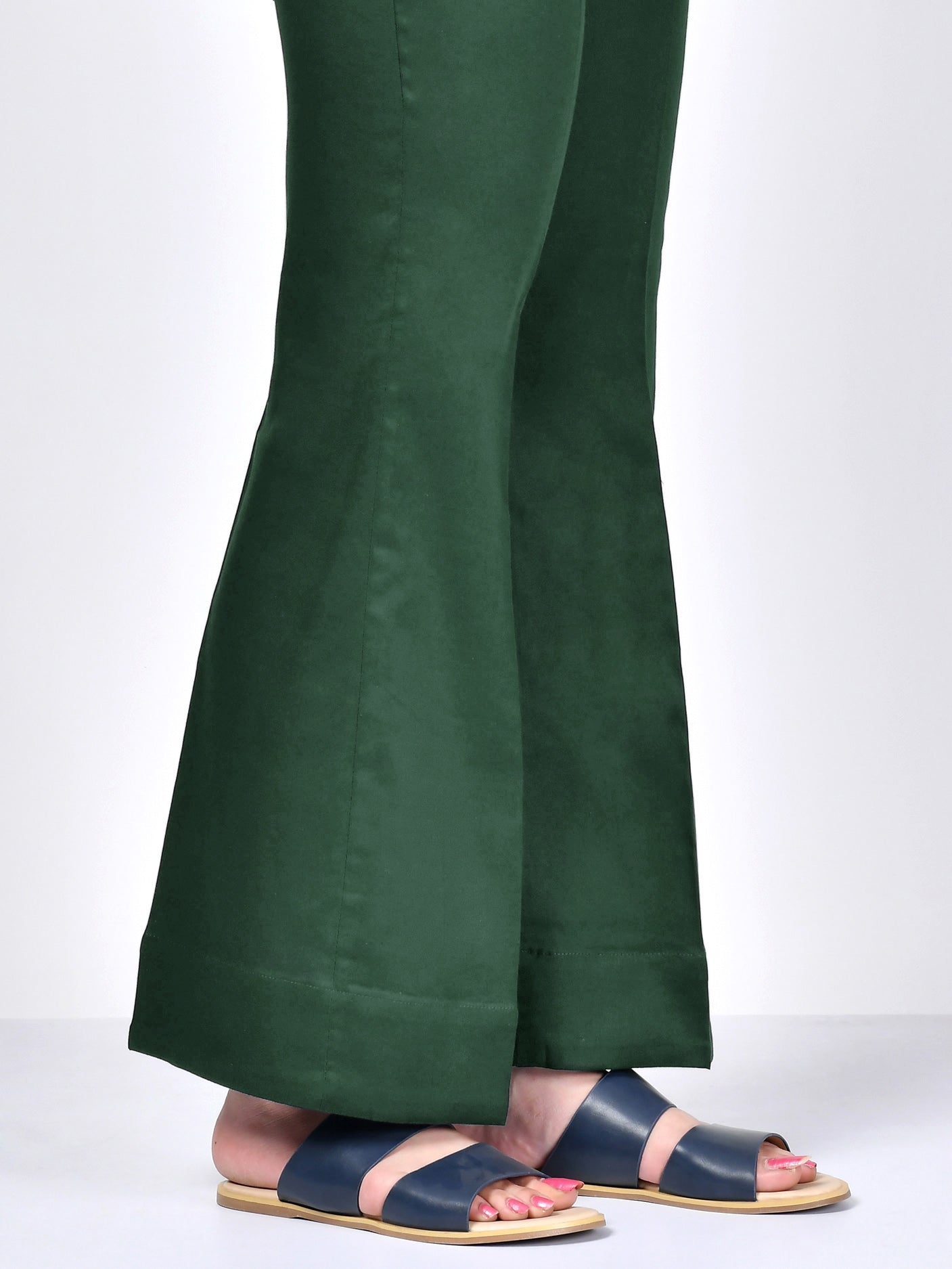 Bootcut Pants-Dark Green