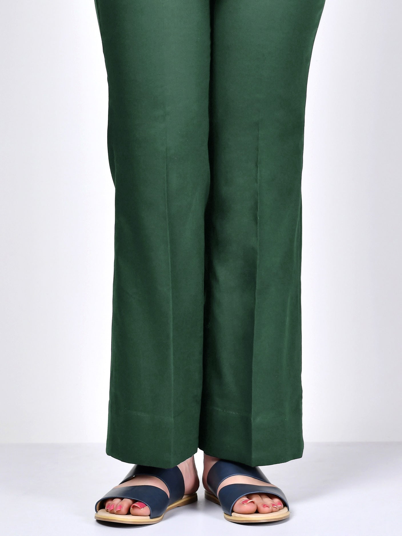 Bootcut Pants-Dark Green
