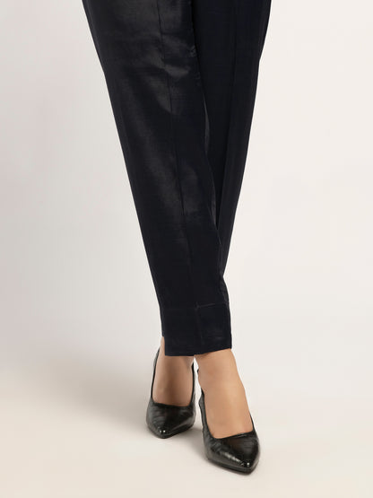 Plain Raw Silk Trousers