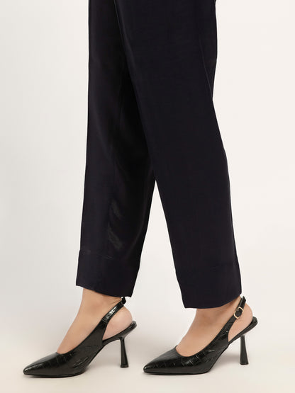 Plain Raw Silk Trousers