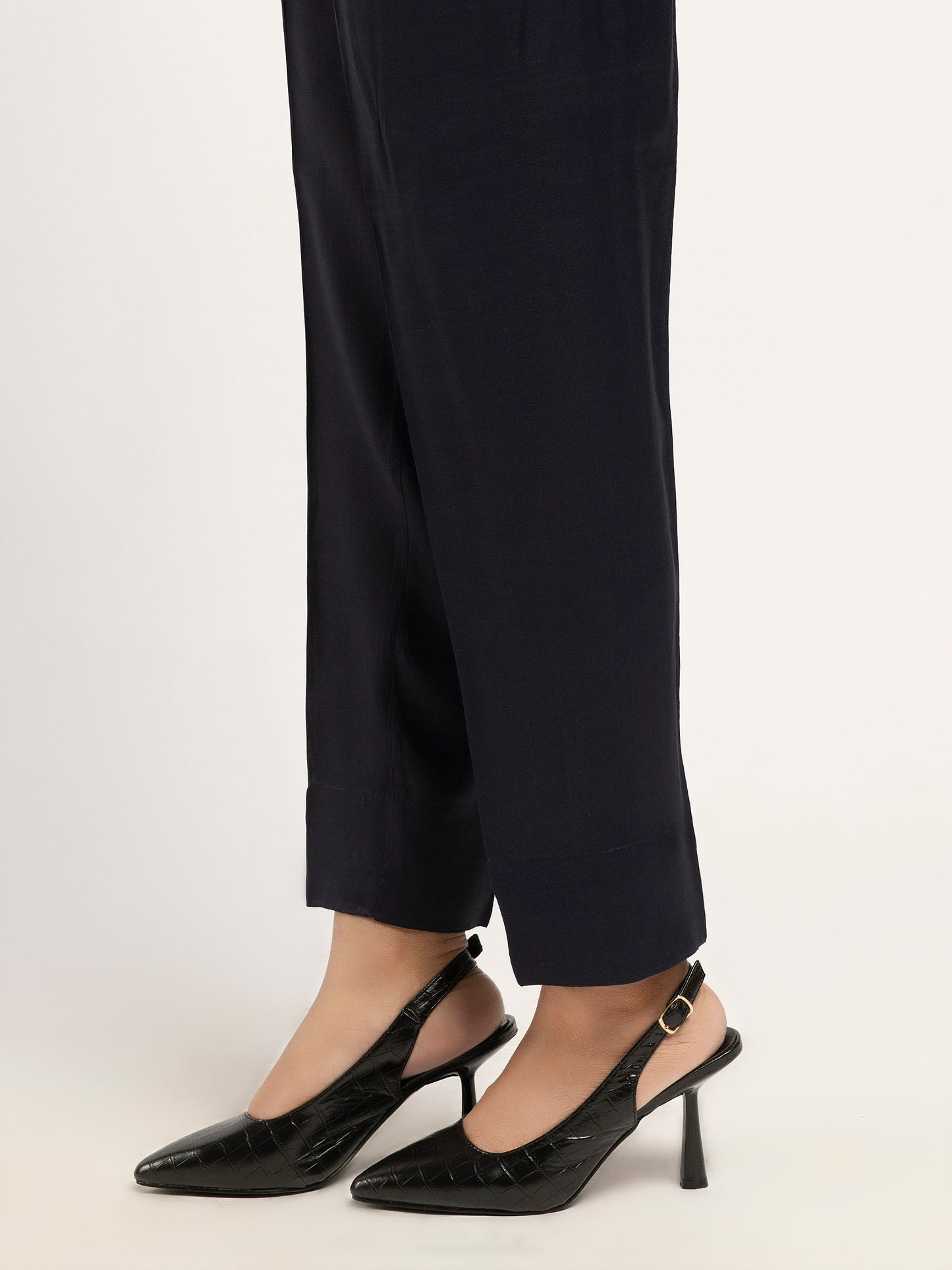 Plain Raw Silk Trousers
