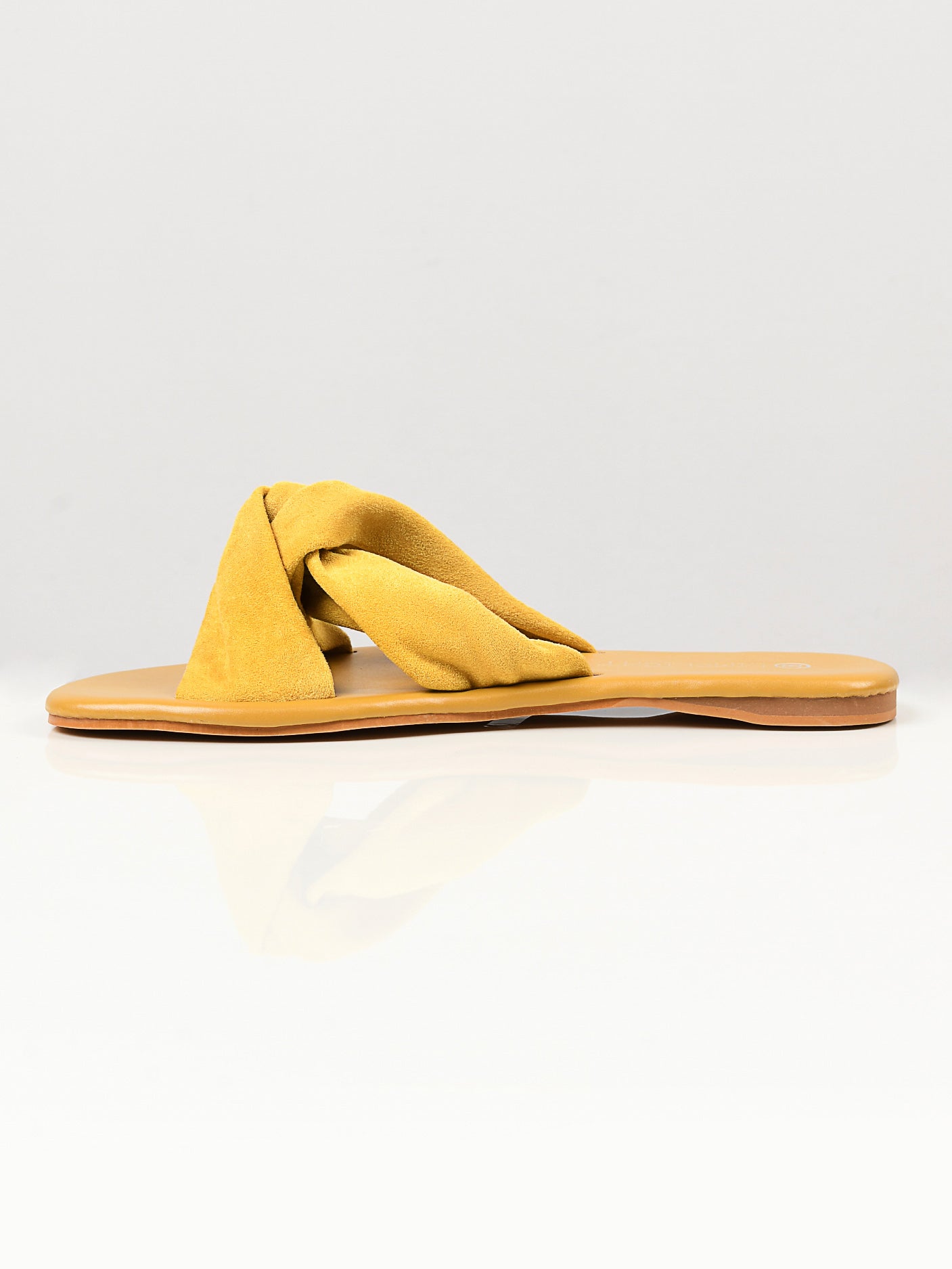 Knotted Suede Flats - Yellow