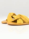 knotted-suede-flats---yellow