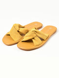 knotted-suede-flats---yellow