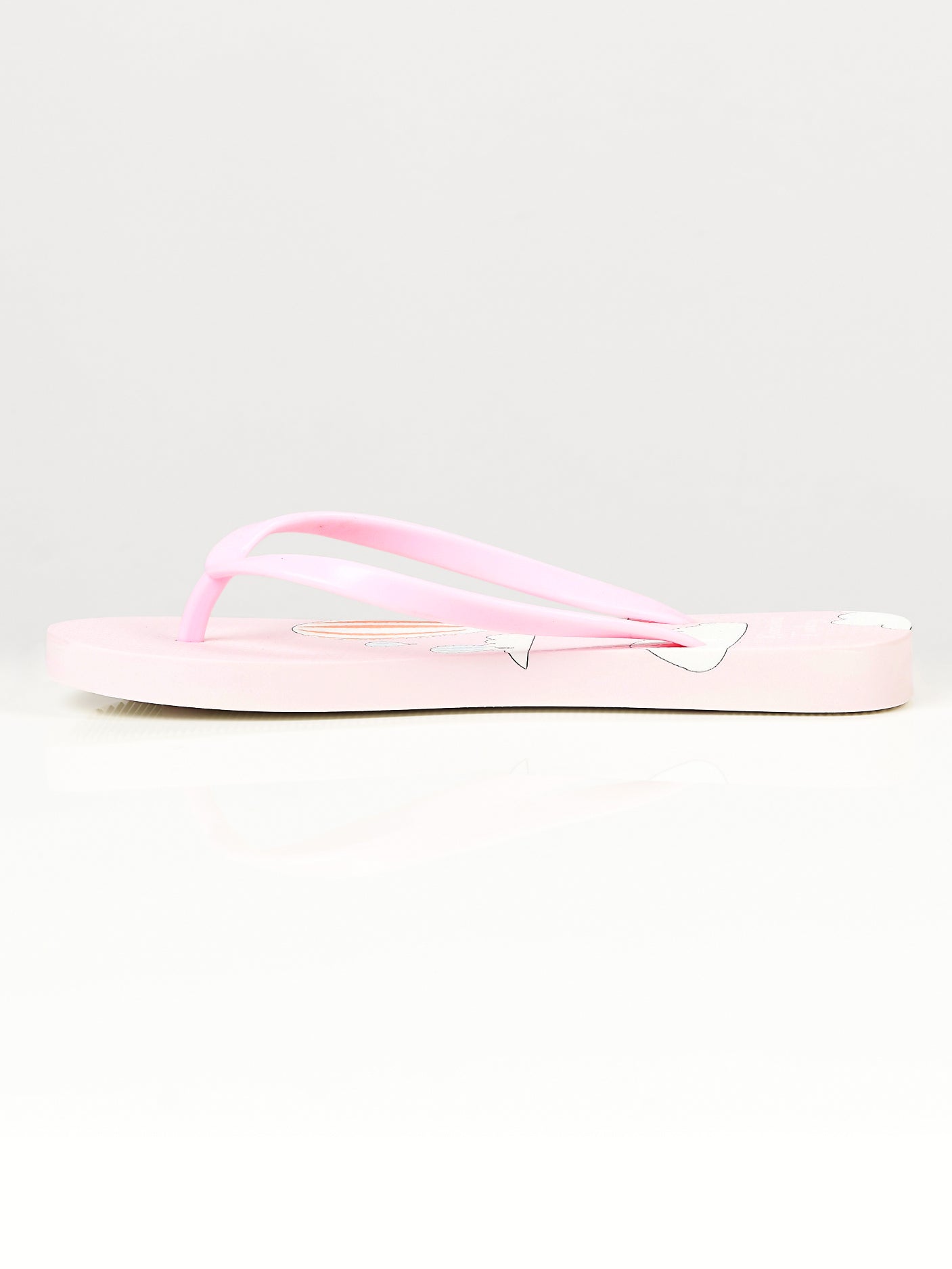 Printed Flip Flops - Pink
