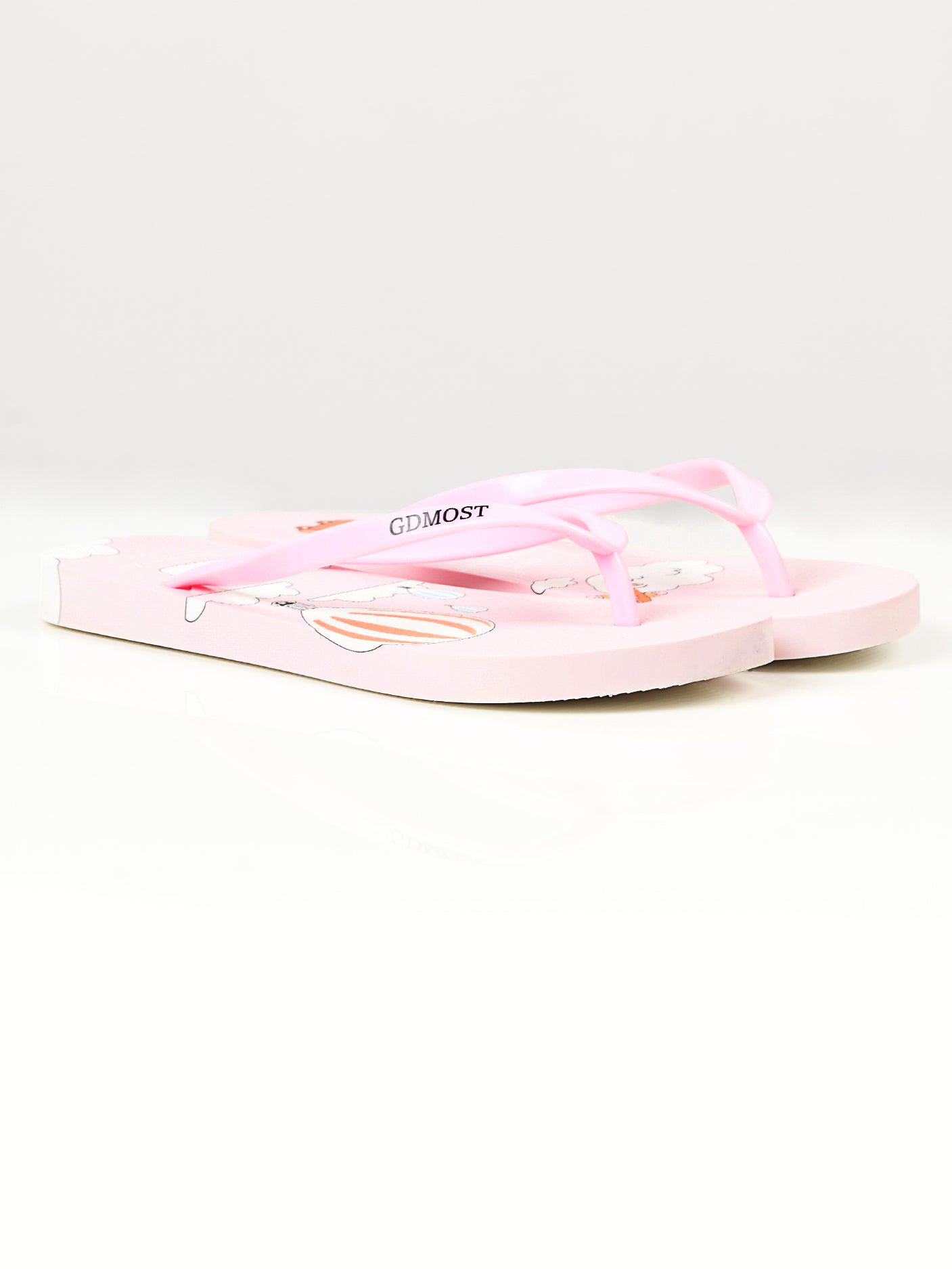 Printed Flip Flops - Pink