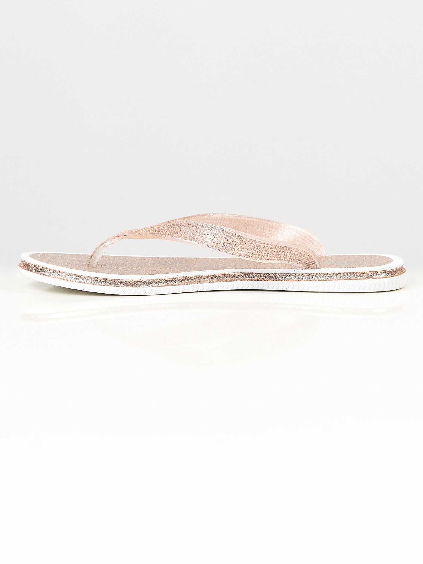 Shimmery Flip Flops - Gold