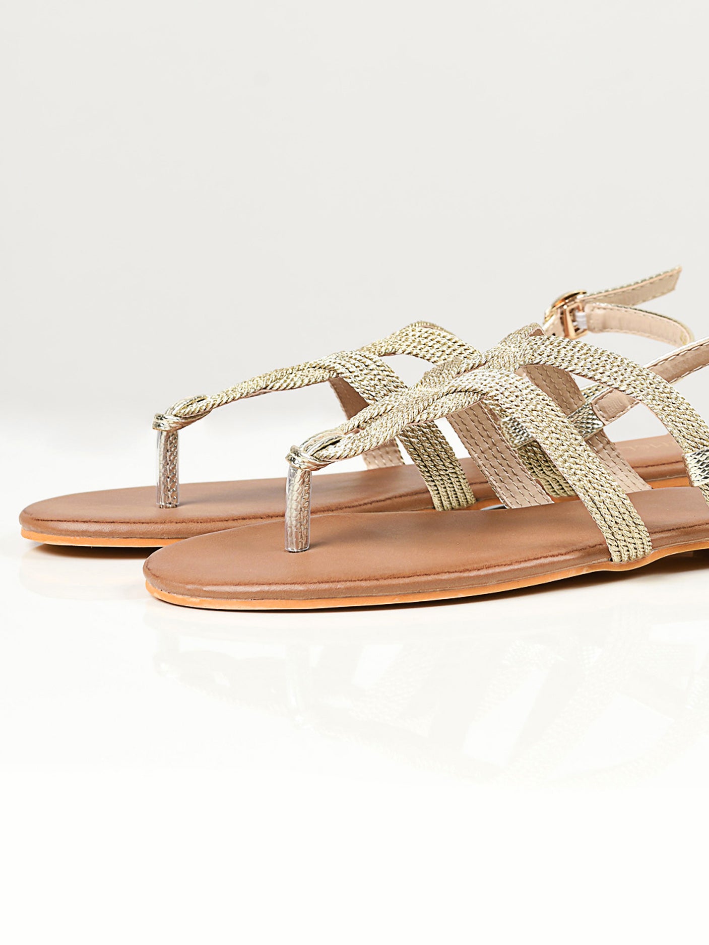 Shimmery Sandals - Gold