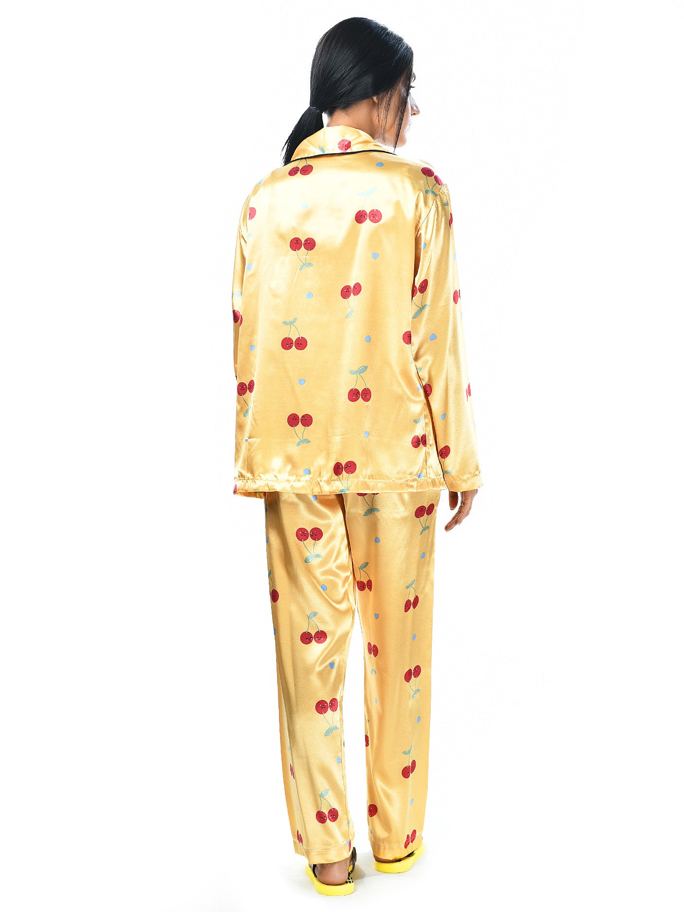 Silk Cherry Printed Sleep Wear