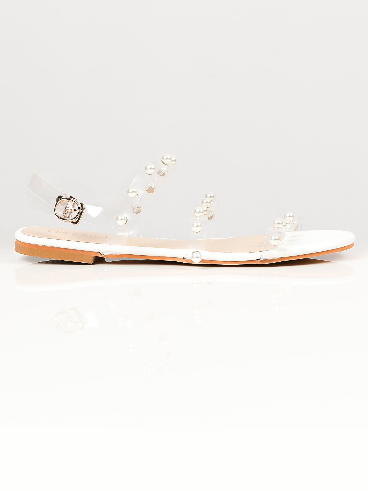 Pearl Studded Sandals - White