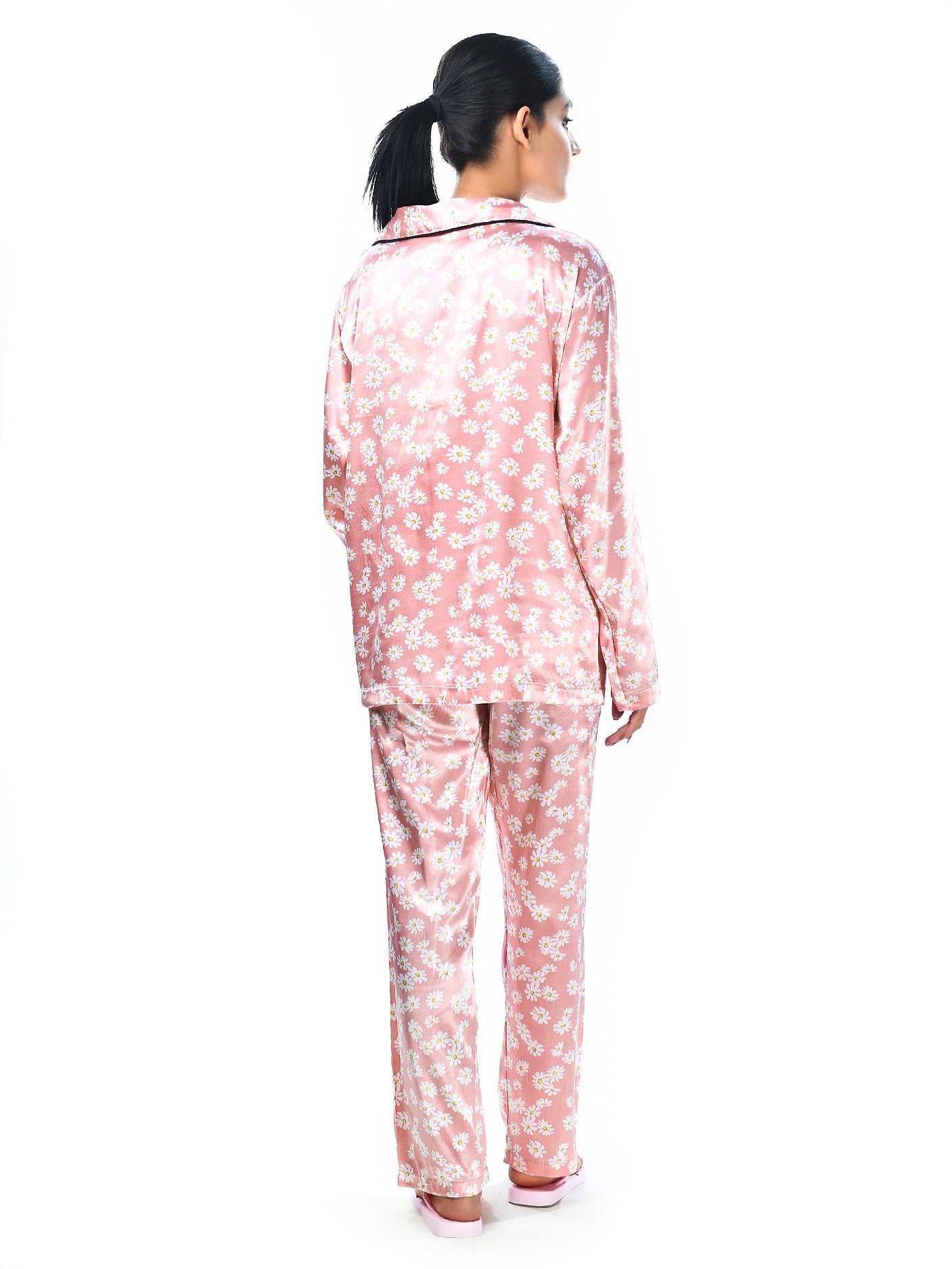 Silk Floral Printed Sleep Wear