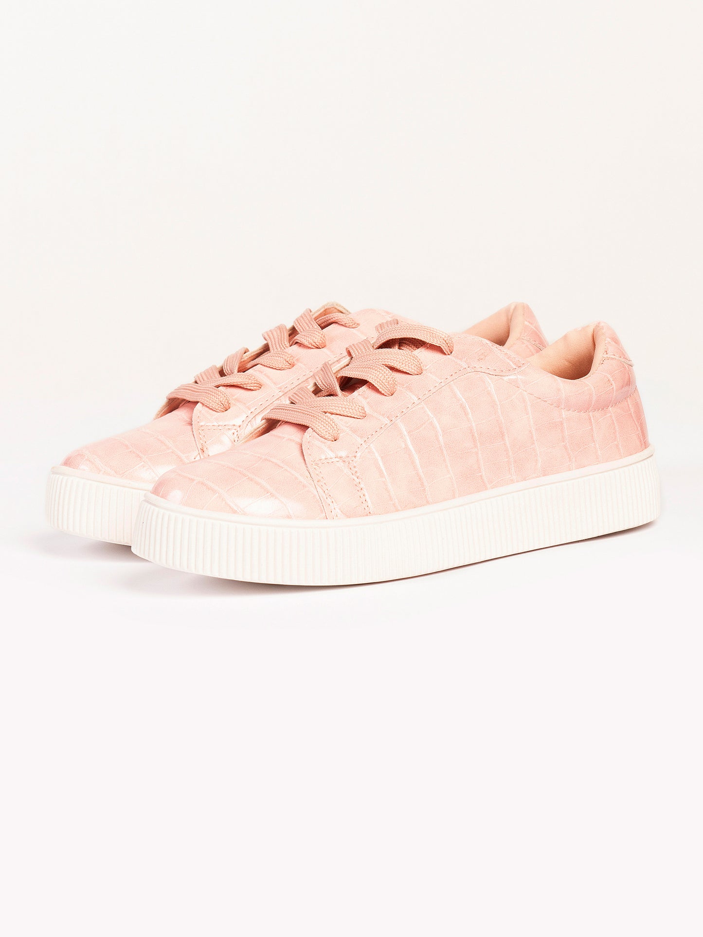 Glossy Textured Sneakers